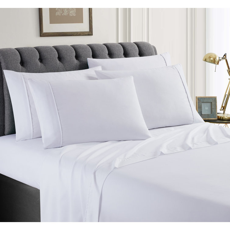 Eider & Ivory™ Home Bed Sheet 6Pc Sleep Wellness Solid Bed Sheet Set